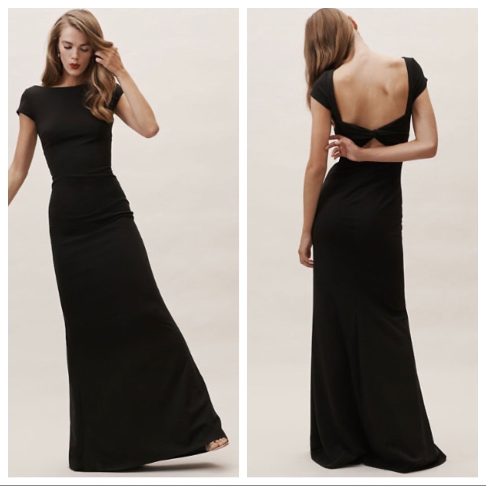 NEW BHLDN Katie May Madison Back Bow Dress Black Z508-25